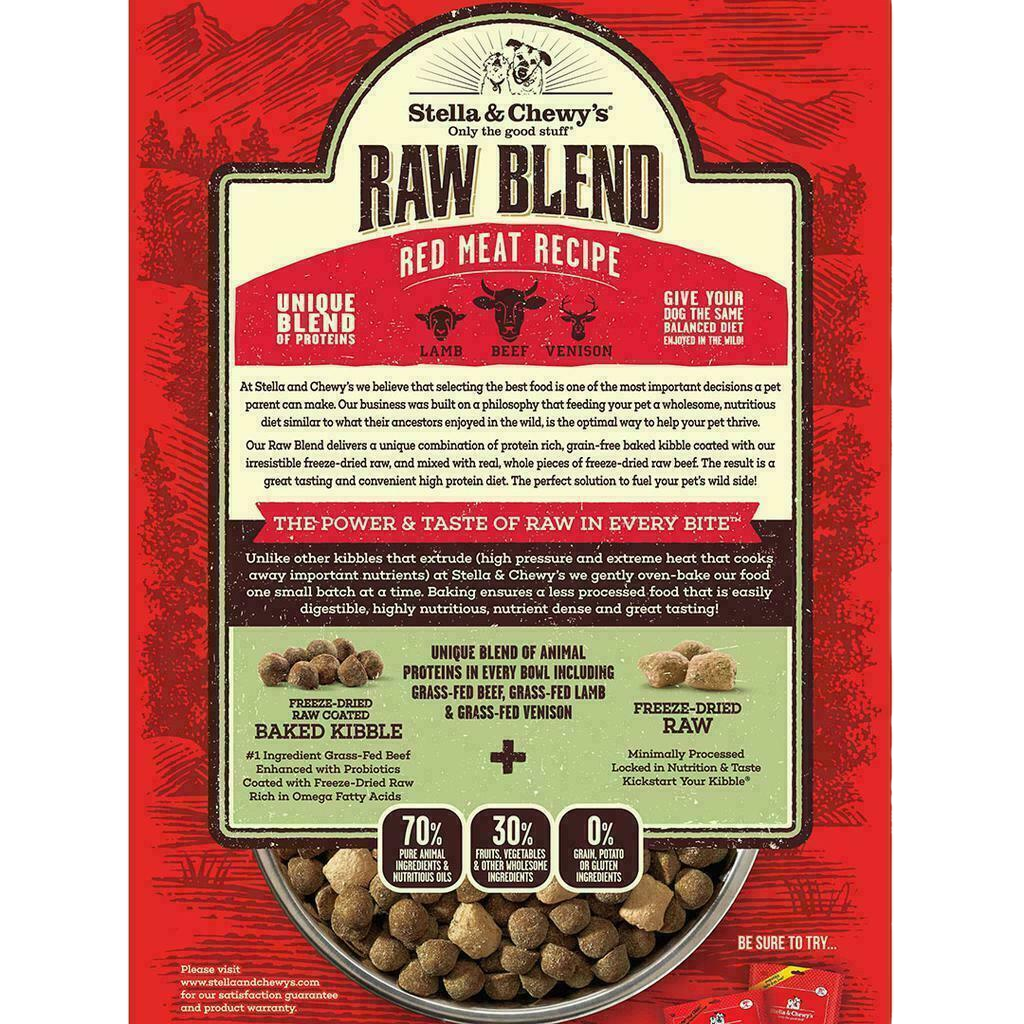 Stella & Chewy's Dog Raw Blend Kibble, Red Meat Recipe, 3.5-lb image number null