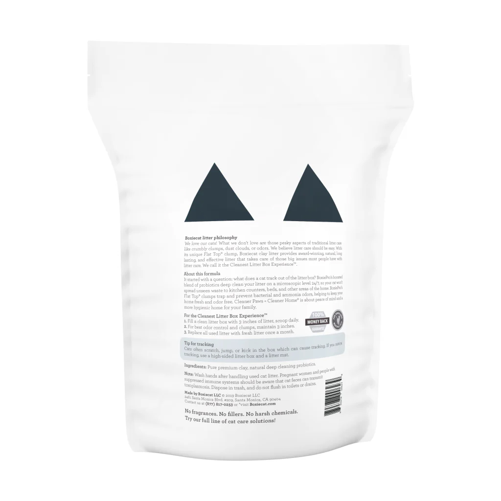 Boxie Pro Self-Cleaning Probiotic 40 Day Odor Control Clumping Clay Cat Litter, 28-lb image number null