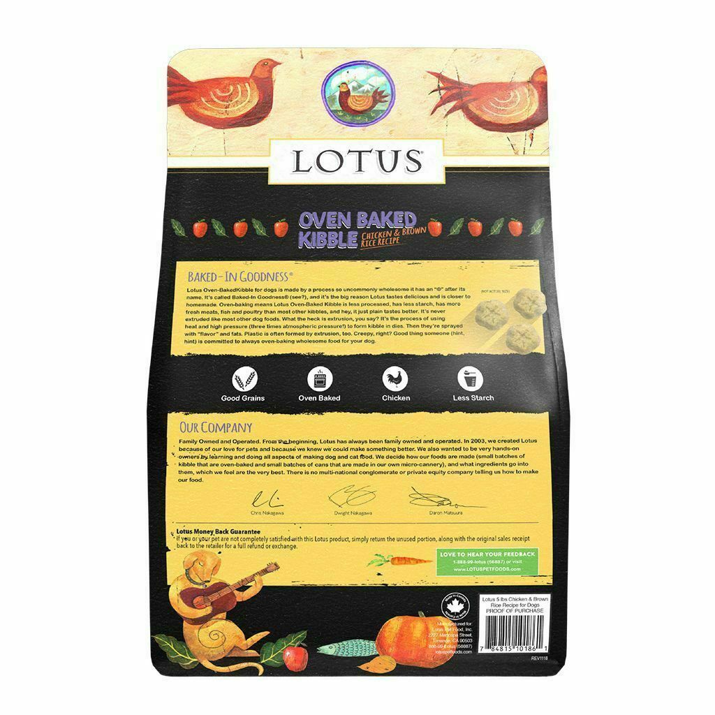 Lotus Oven-Baked Good Grains Chicken Recipe Dry Dog Food, 5-lb image number null