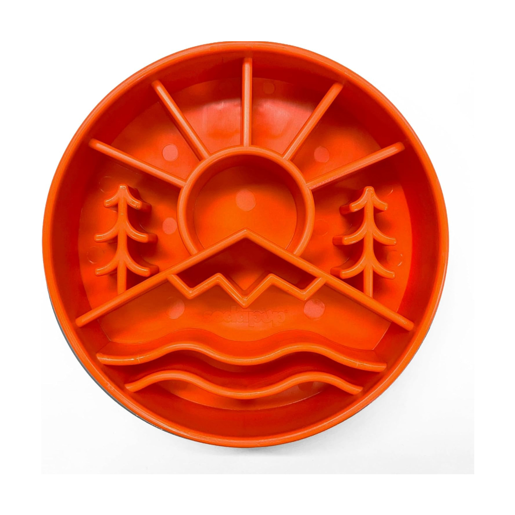 Sodapup Great Outdoors Enrichment Deep Slow Feeder Bowl, Orange image number null