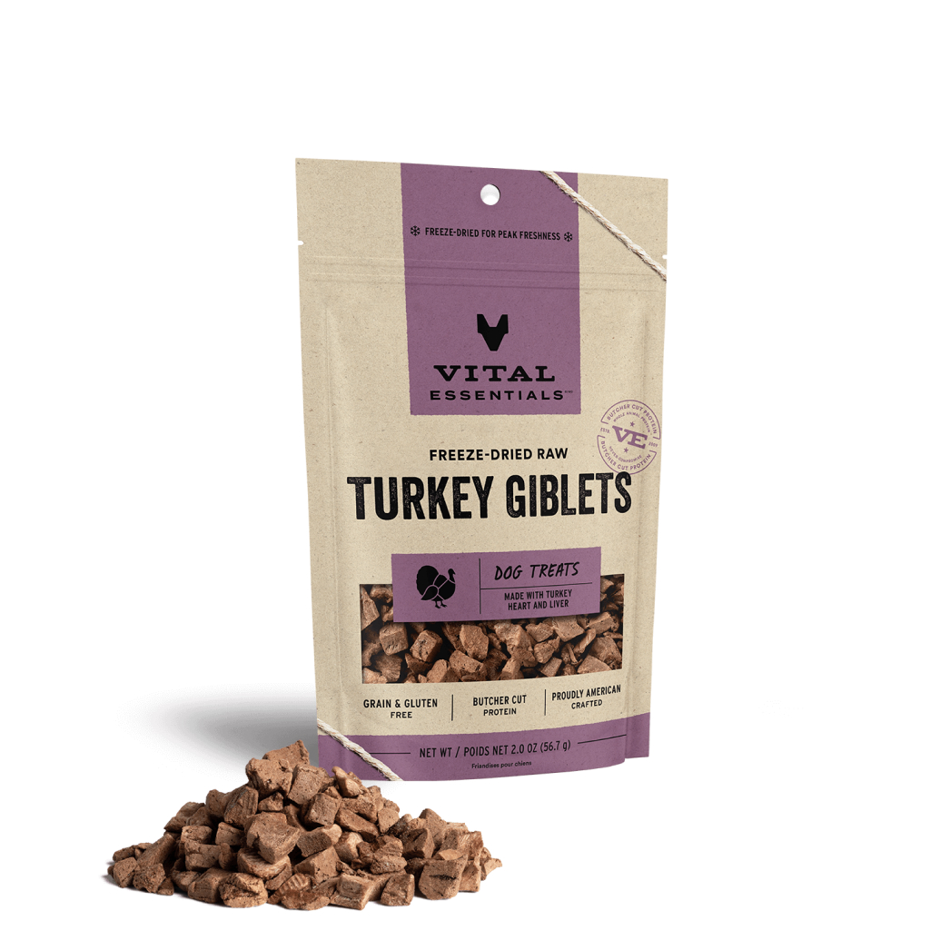 Vital Essentials Freeze-Dried Turkey Gibblets Dog Treat, 2-oz image number null