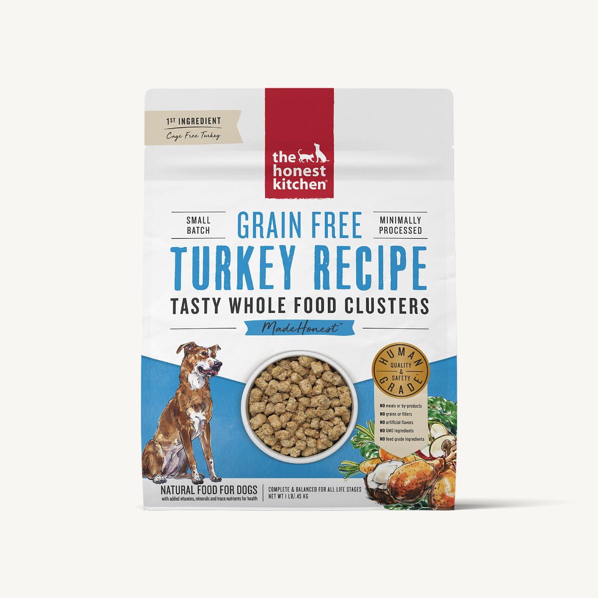 The Honest Kitchen Grain Free Turkey Whole Food Clusters Dog Food, 20-lb image number null