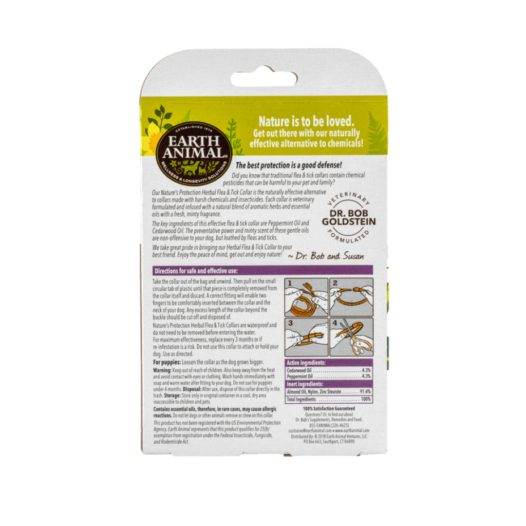 Earth Animal Nature's Protection&trade; Flea & Tick Herbal Collar For Dogs image number null