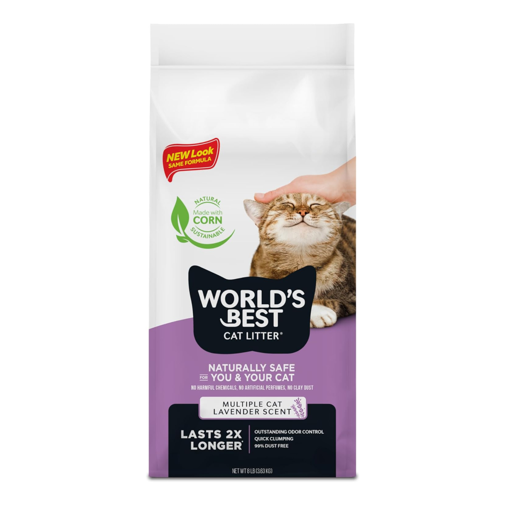 World's Best Multi Cat Lavender Scented Clumping Corn Cat Litter image number null