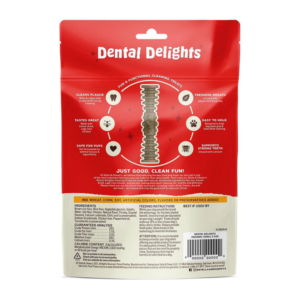 Stella & Chewy's Dental Delights Small Dog Dental Treats, 10.5-oz image number null