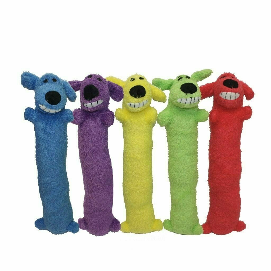 Multipet Loofa Assorted Colors Dog Toy (1-count), 12-in image number null