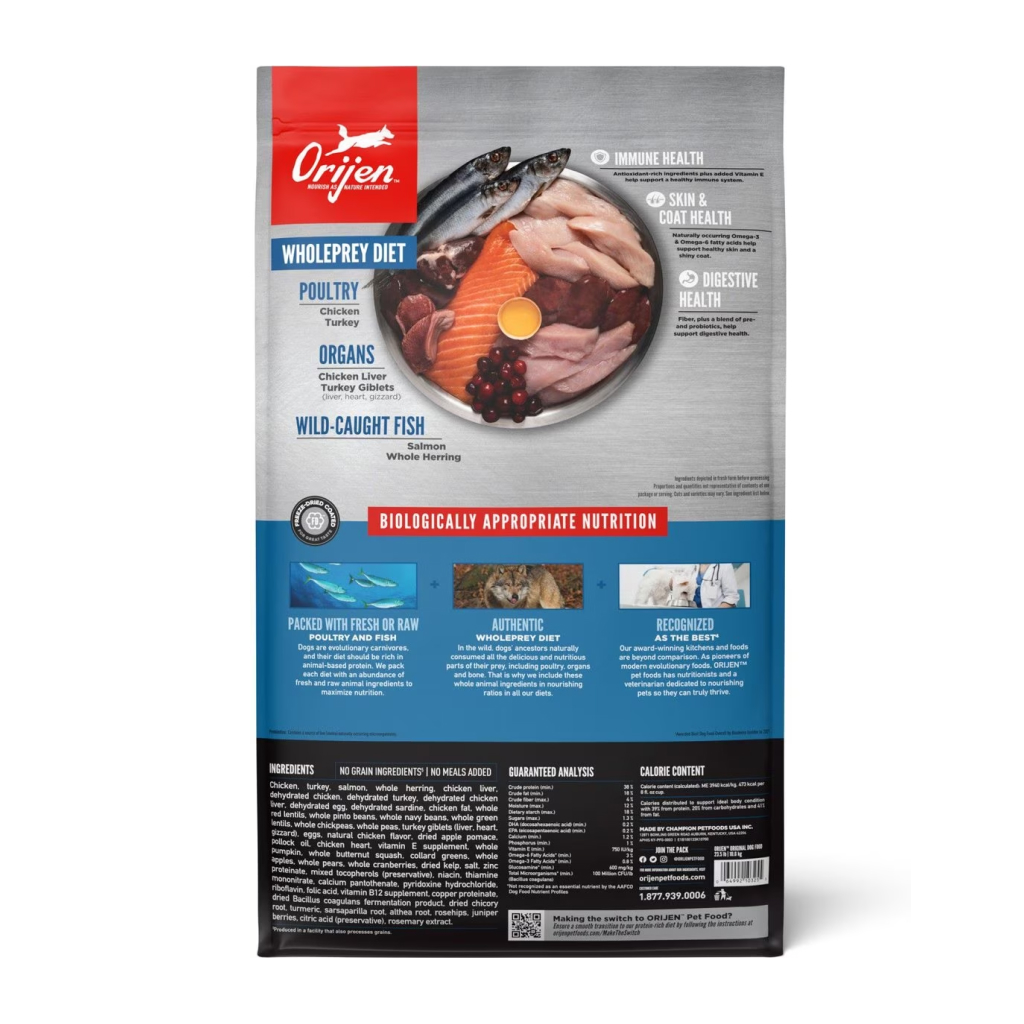 Orijen Original Dog Food back image number null