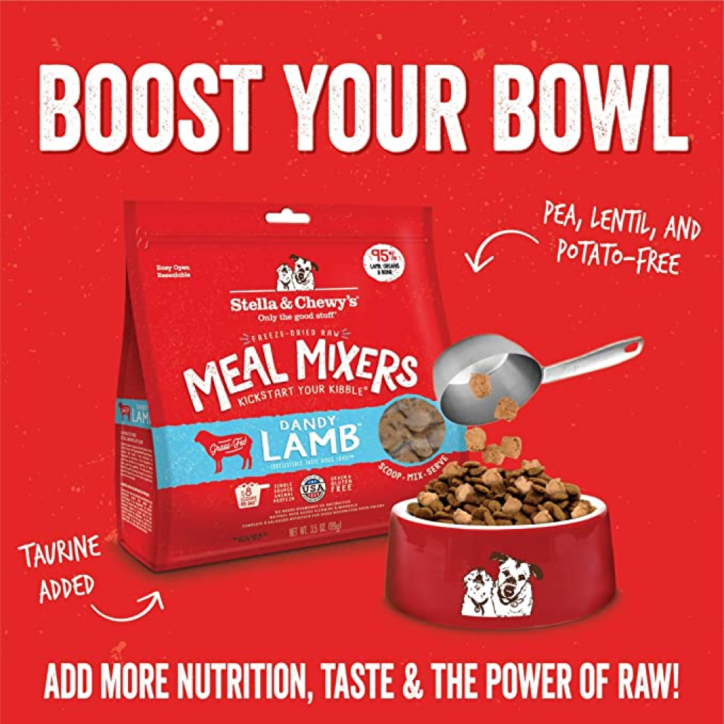 Stella & Chewy's Dog Freeze-Dried Raw, Dandy Lamb Meal Mixers, 18-oz image number null