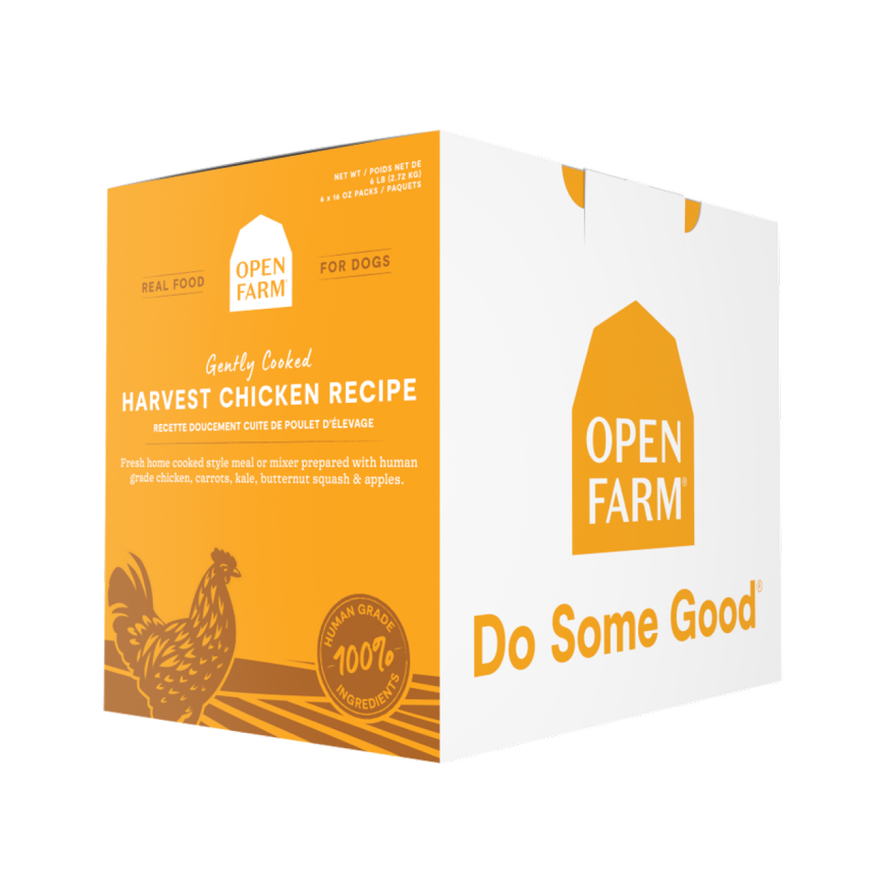 Open Farm Frozen Harvest Chicken Gently Cooked Recipe Human Grade Dog Food, 96-oz image number null