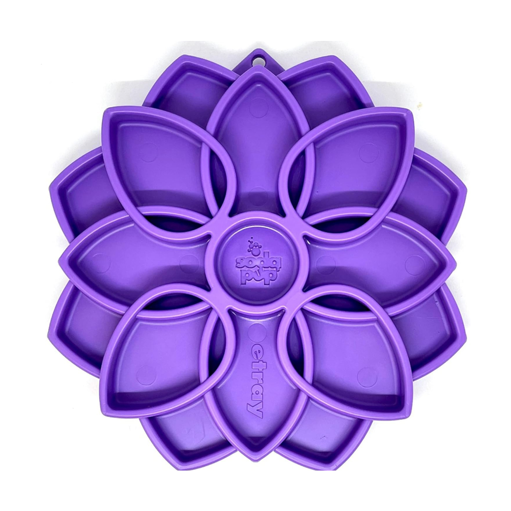 Sodapup Mandala Enrichment Shallow Slow Feeding Tray, Purple image number null