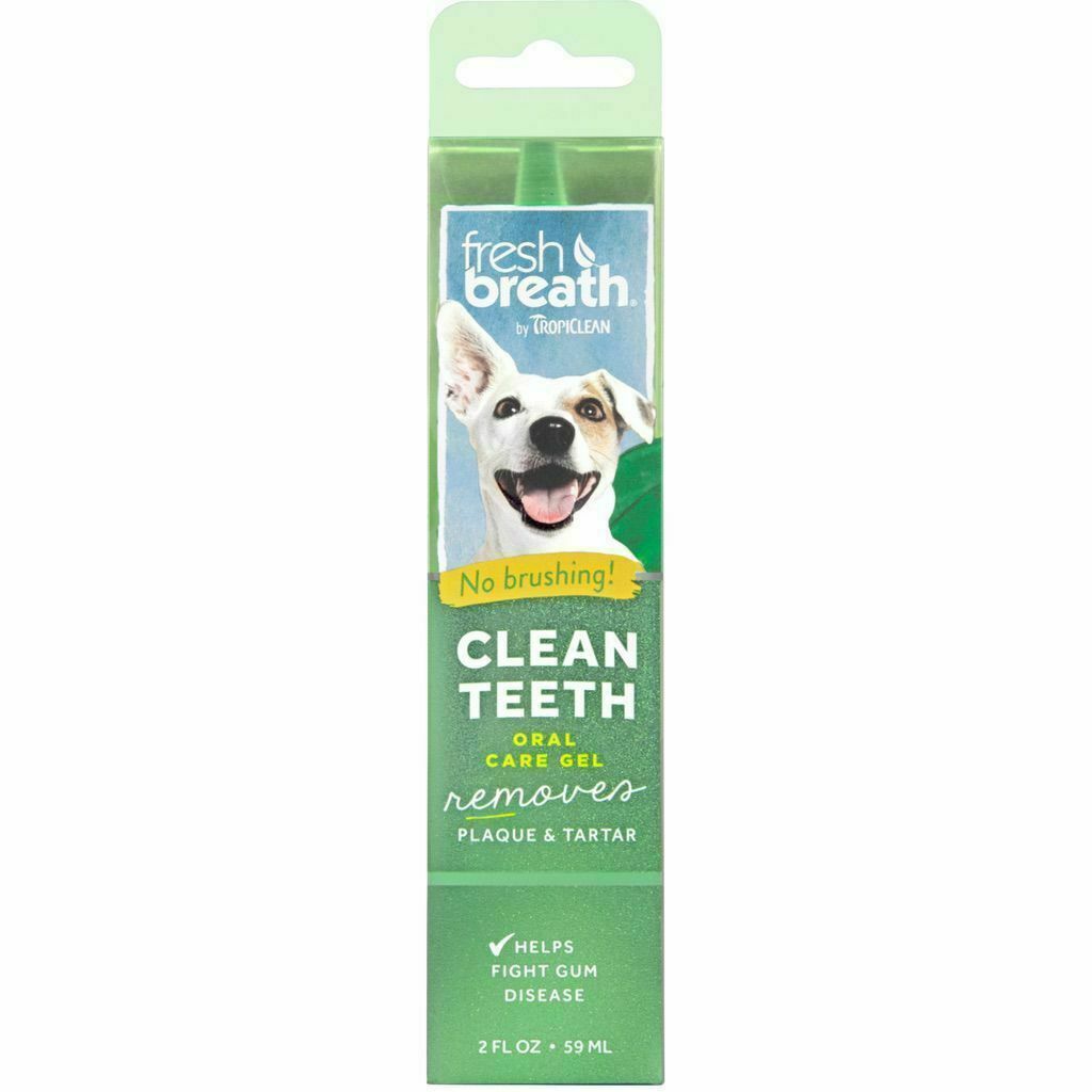 Fresh Breath By Tropiclean No Brushing Clean Teeth Dental & Oral Care Gel For Dogs, 2-oz - Made In USA image number null
