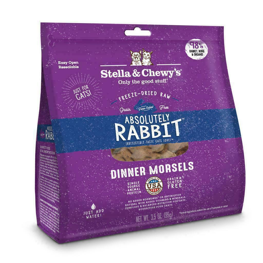 Stella & Chewy's Cat Freeze-Dried Raw, Absolutely Rabbit Dinner Morsels, 8-oz image number null