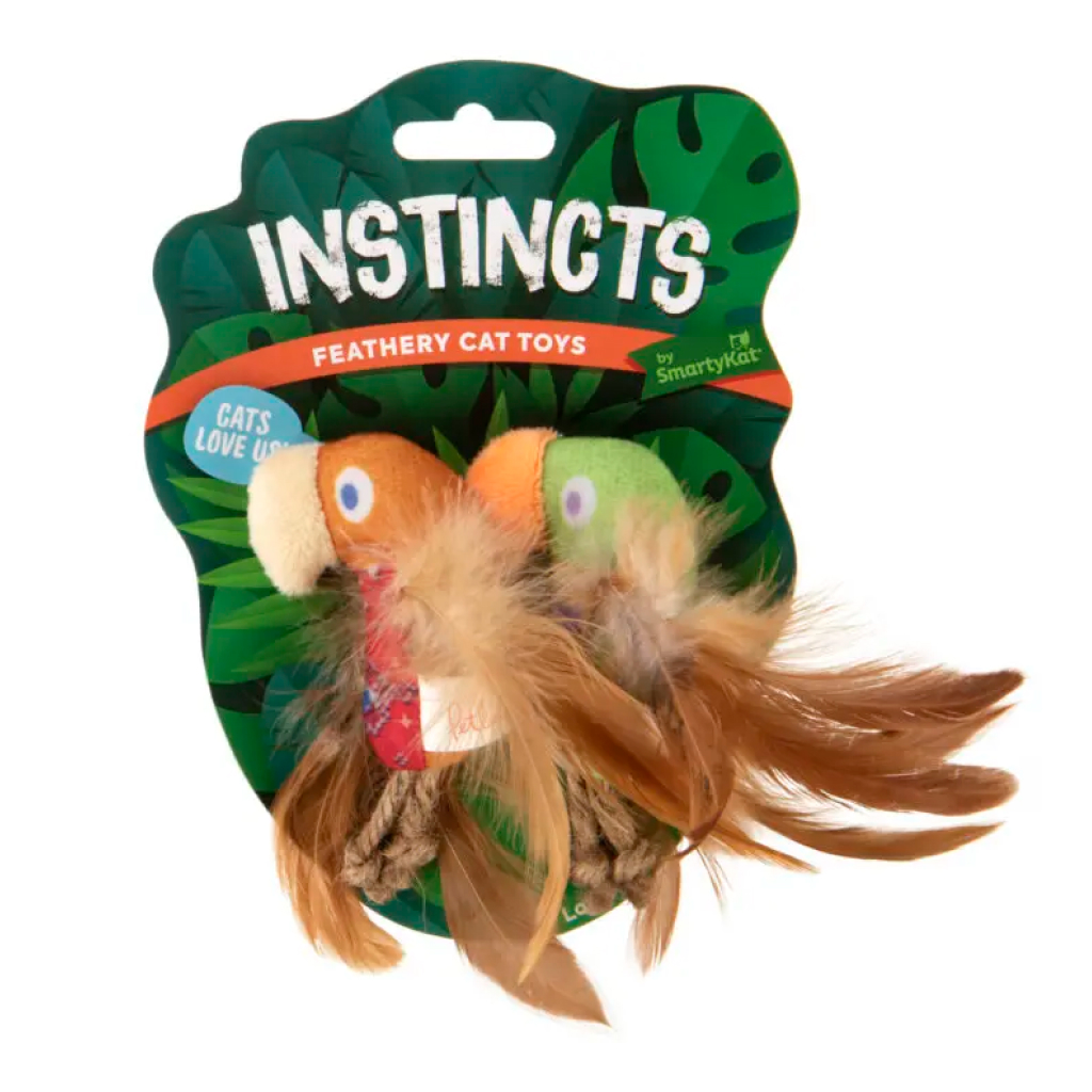 Instincts by SmartyKat Love Mates Plush Cat Toys, 2-pack image number null