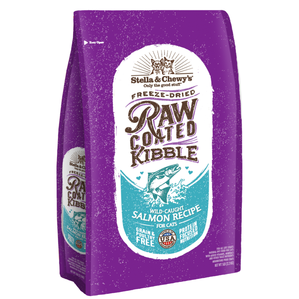 Stella & Chewy's Cat Raw Coated Kibble, Wild-Caught Salmon Recipe, 5-lbs image number null