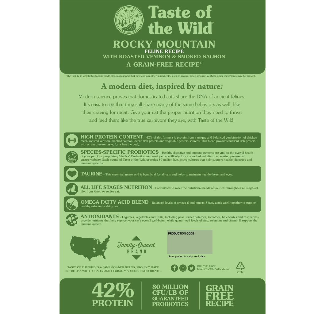 Taste Of The Wild - Rocky Mountain Feline Recipe, 5-lb image number null
