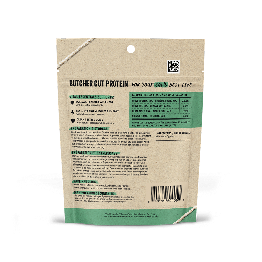 Vital Essentials Freeze-Dried Minnows Cat Treat, 0.5-oz image number null