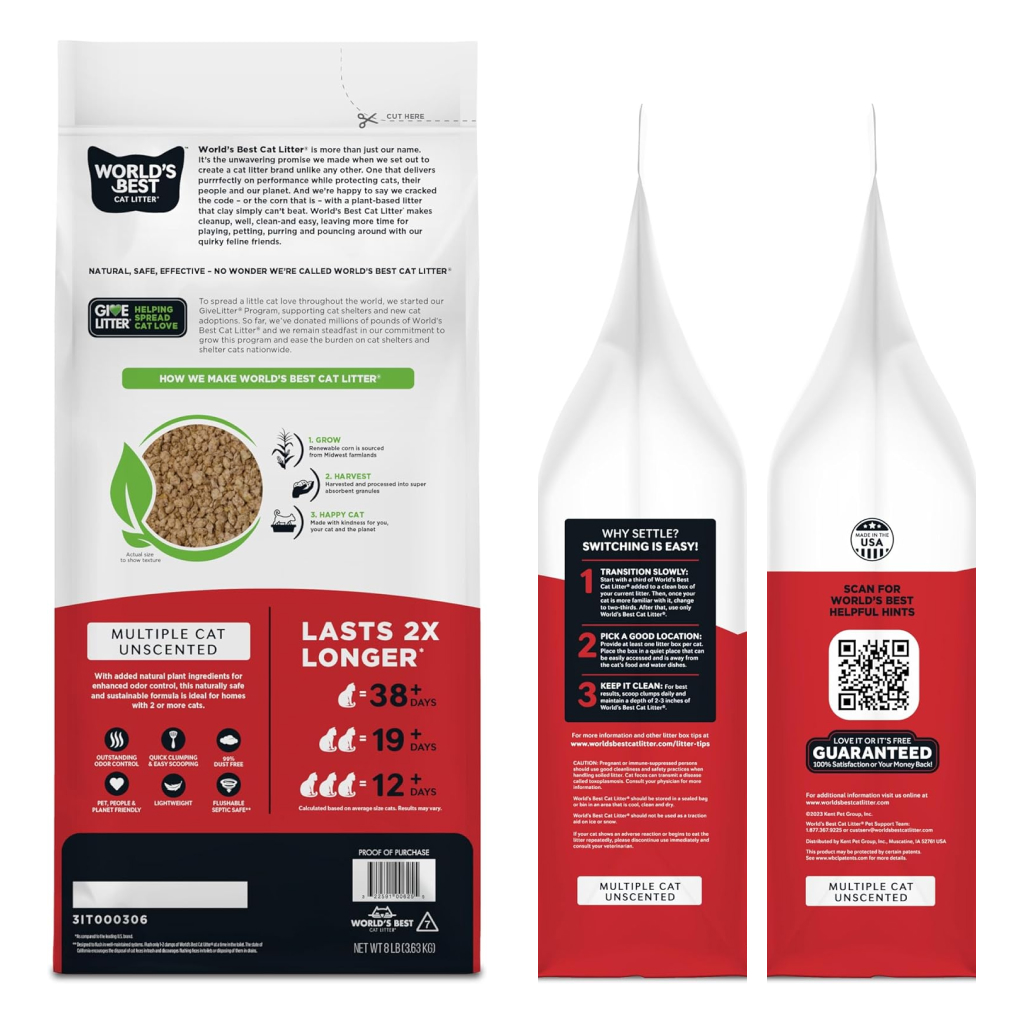 World's Best Multi Cat Clumping Corn Cat Litter image number null