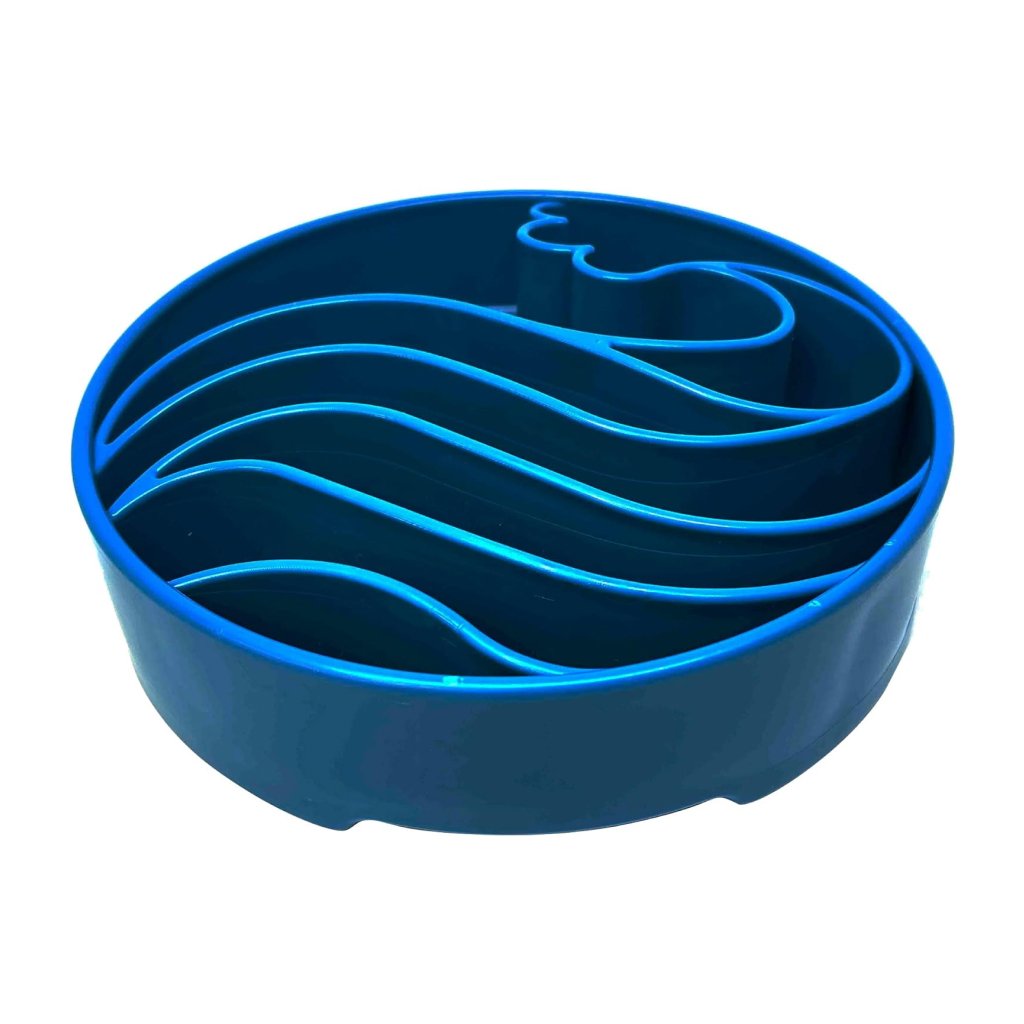 Sodapup Wave Enrichment Deep Slow Feeder Bowl, Blue image number null