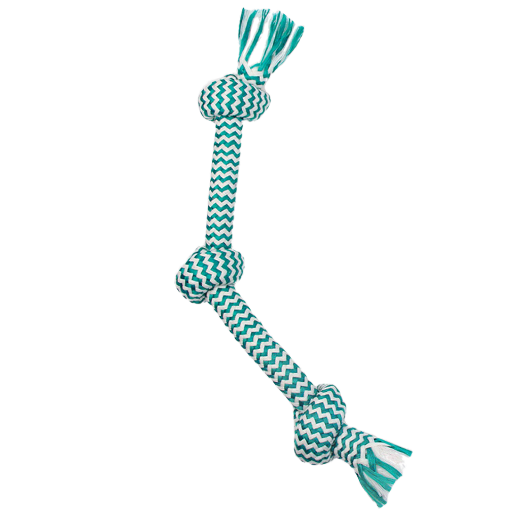 Mammoth Flossy Chews Extra Fresh 3 Knot Small Tug Dog Toy, 15-in image number null