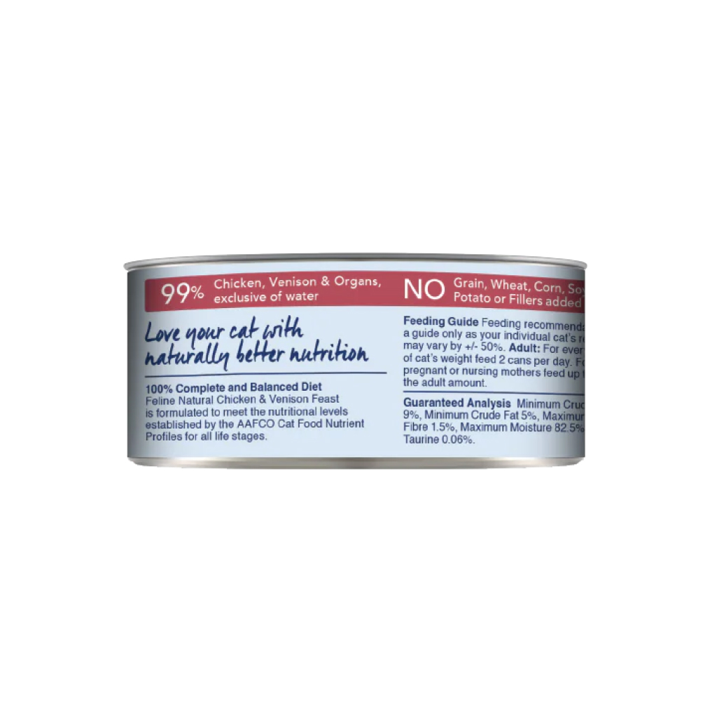 Feline Natural Chicken & Venison Feast Cat Can, 3-oz image number null